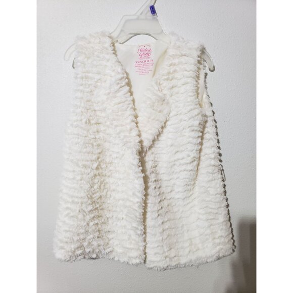 Faded Glory girl's ivory faux fur vest, size XS (4-5) - Picture 1 of 7